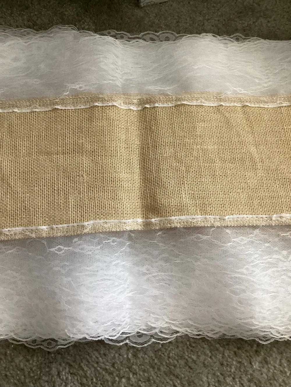 Burlap and Lace Table Runners - 6 runners